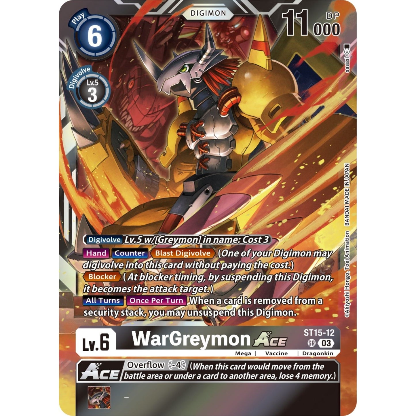 Image for WarGreymon ACE (ST15-12 SR) (ST-15) - Digimon Card Game