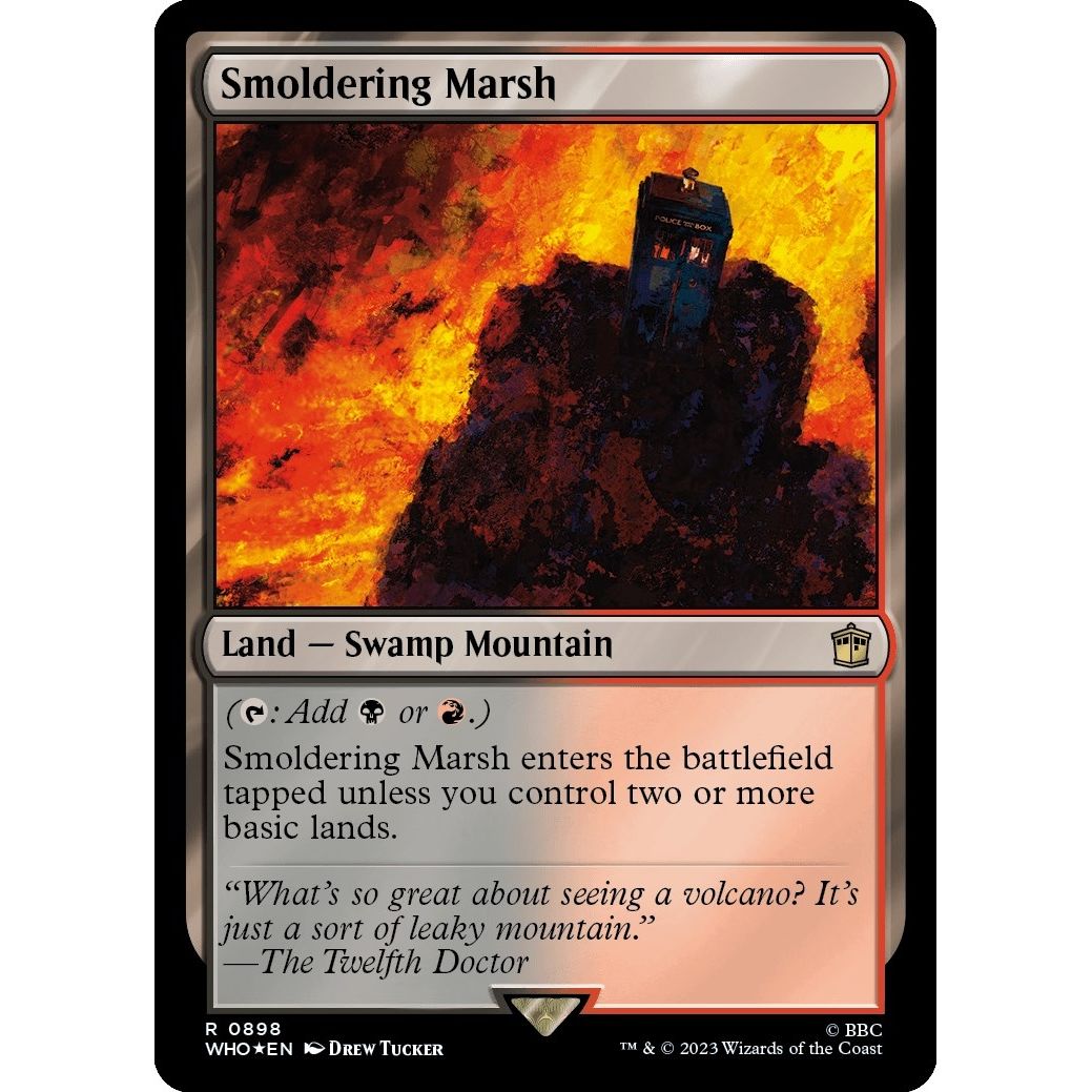 Image for Smoldering Marsh (Surge Foil) (898) (WHO) - Magic: The Gathering