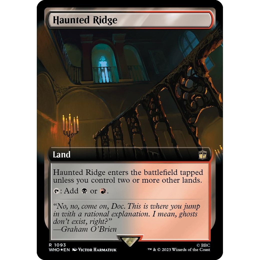 Image for Haunted Ridge (Extended Art) (Surge Foil) (1093) (WHO) - Magic: The Gathering