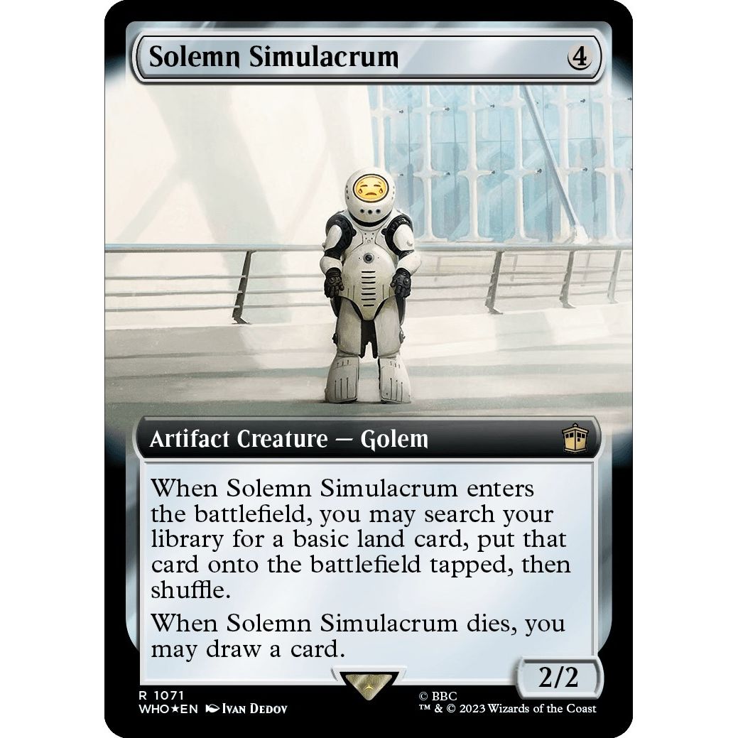 Image for Solemn Simulacrum (Extended Art) (Surge Foil) (1071) (WHO) - Magic: The Gathering