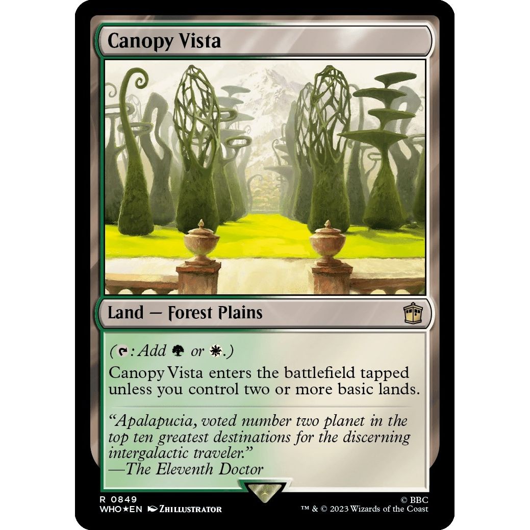 Image for Canopy Vista (Surge Foil) (849) (WHO) - Magic: The Gathering
