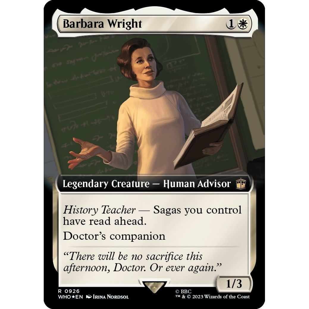 Image for Barbara Wright (Extended Art) (Surge Foil) (926) (WHO) - Magic: The Gathering