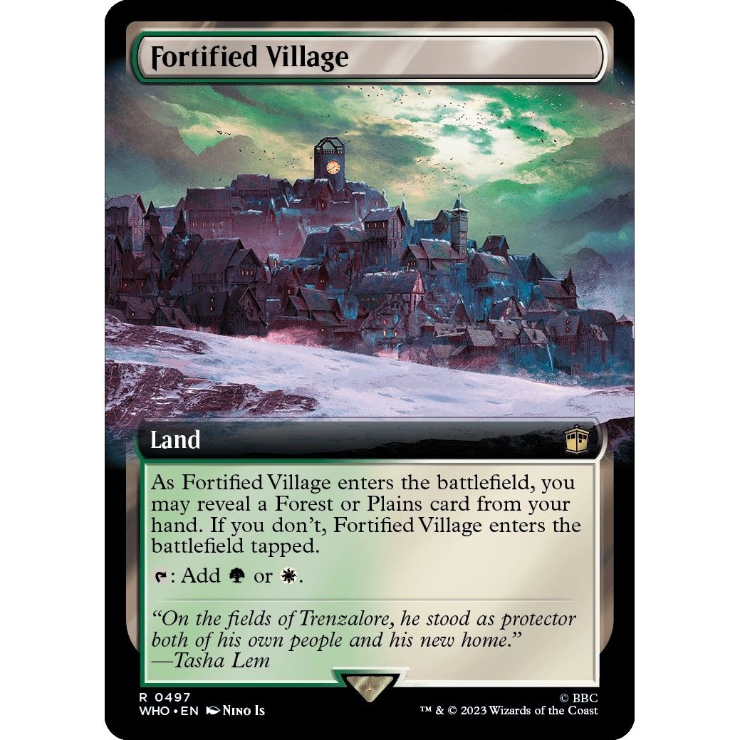Image for Fortified Village (Extended Art) (497) (WHO) - Magic: The Gathering