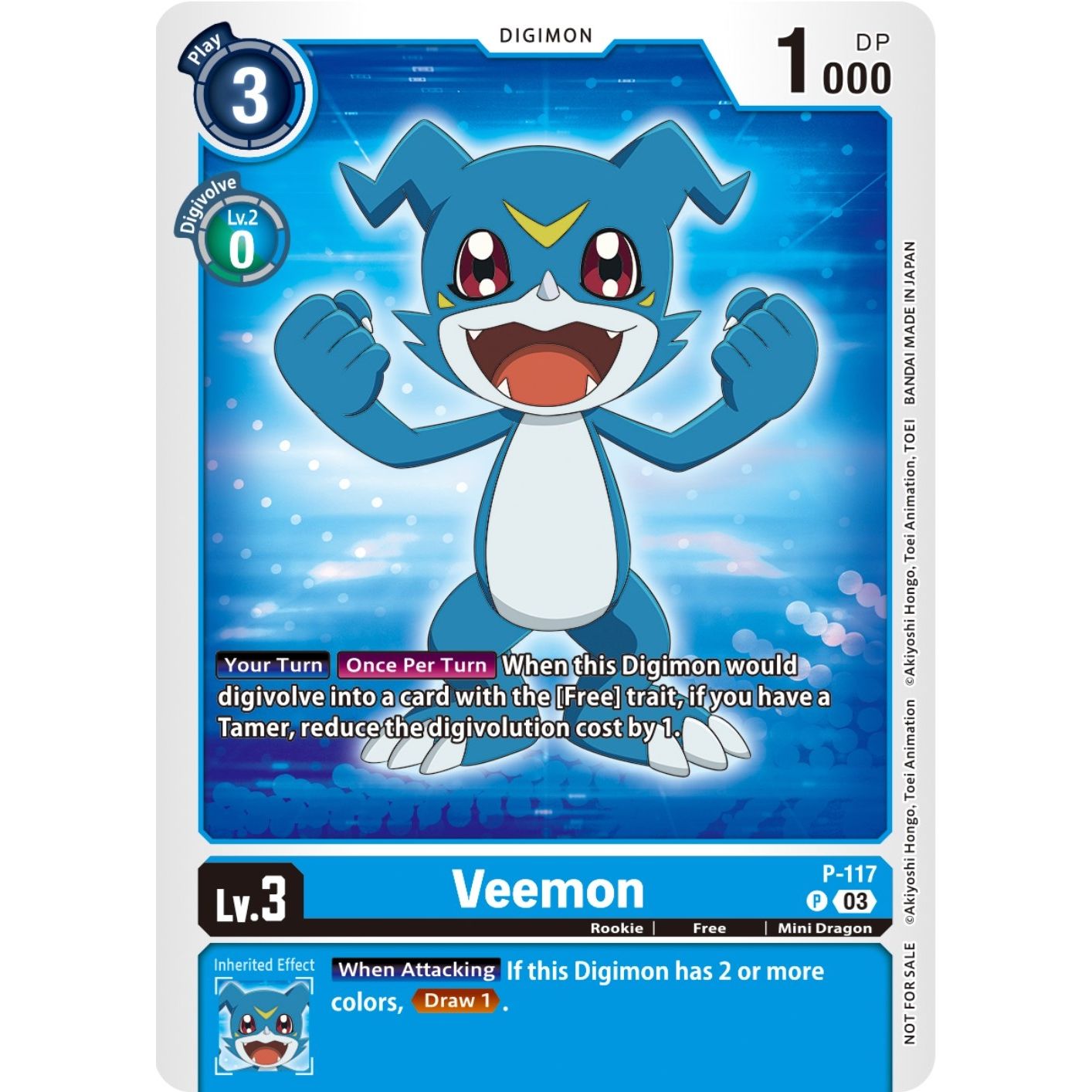 Image for Veemon - P-117 (NYCC 2023 Demo Deck) (P-117 P) (DEMO) - Digimon Card Game