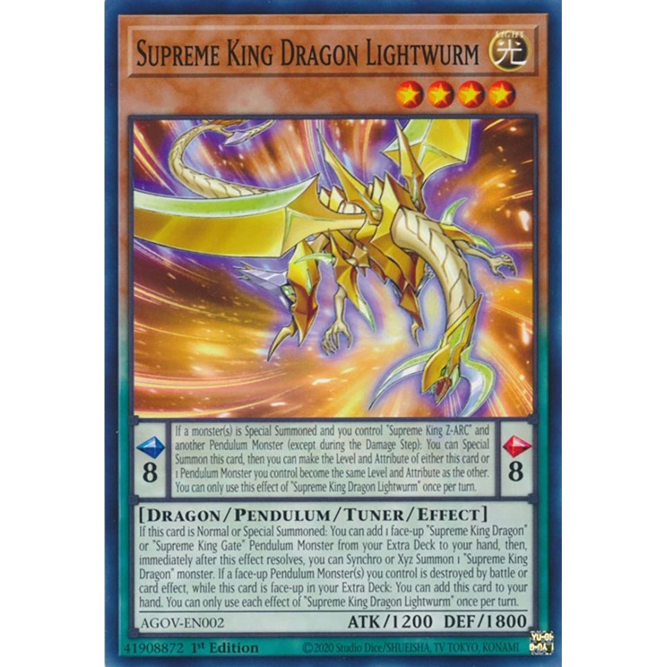 Image for Supreme King Dragon Lightwurm (AGOV-EN002) (AGOV) - YuGiOh