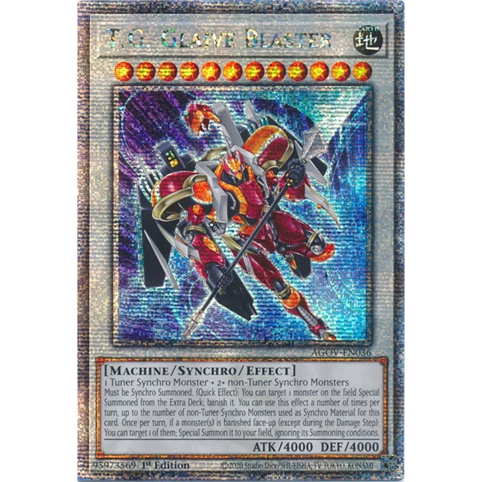 Image for T.G. Glaive Blaster (Quarter Century Secret Rare) (AGOV-EN036) (AGOV) - YuGiOh