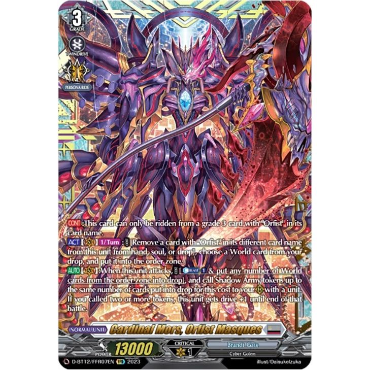 Image for Cardinal Mors, Orfist Masques (FFR) (D-BT12/FFR07EN) (D-BT12) - Cardfight Vanguard