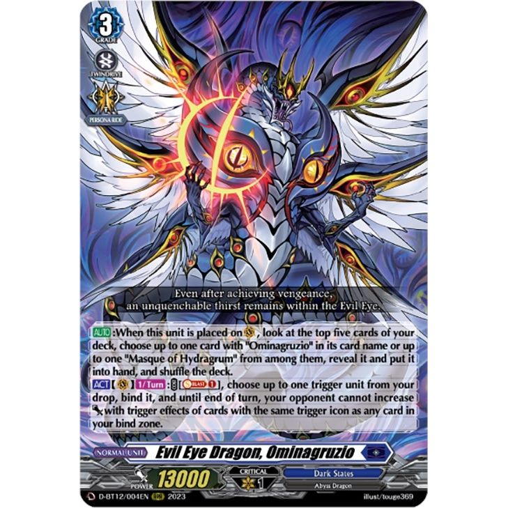 Image for Evil Eye Dragon, Ominagruzio (D-BT12/004EN) (D-BT12) - Cardfight Vanguard
