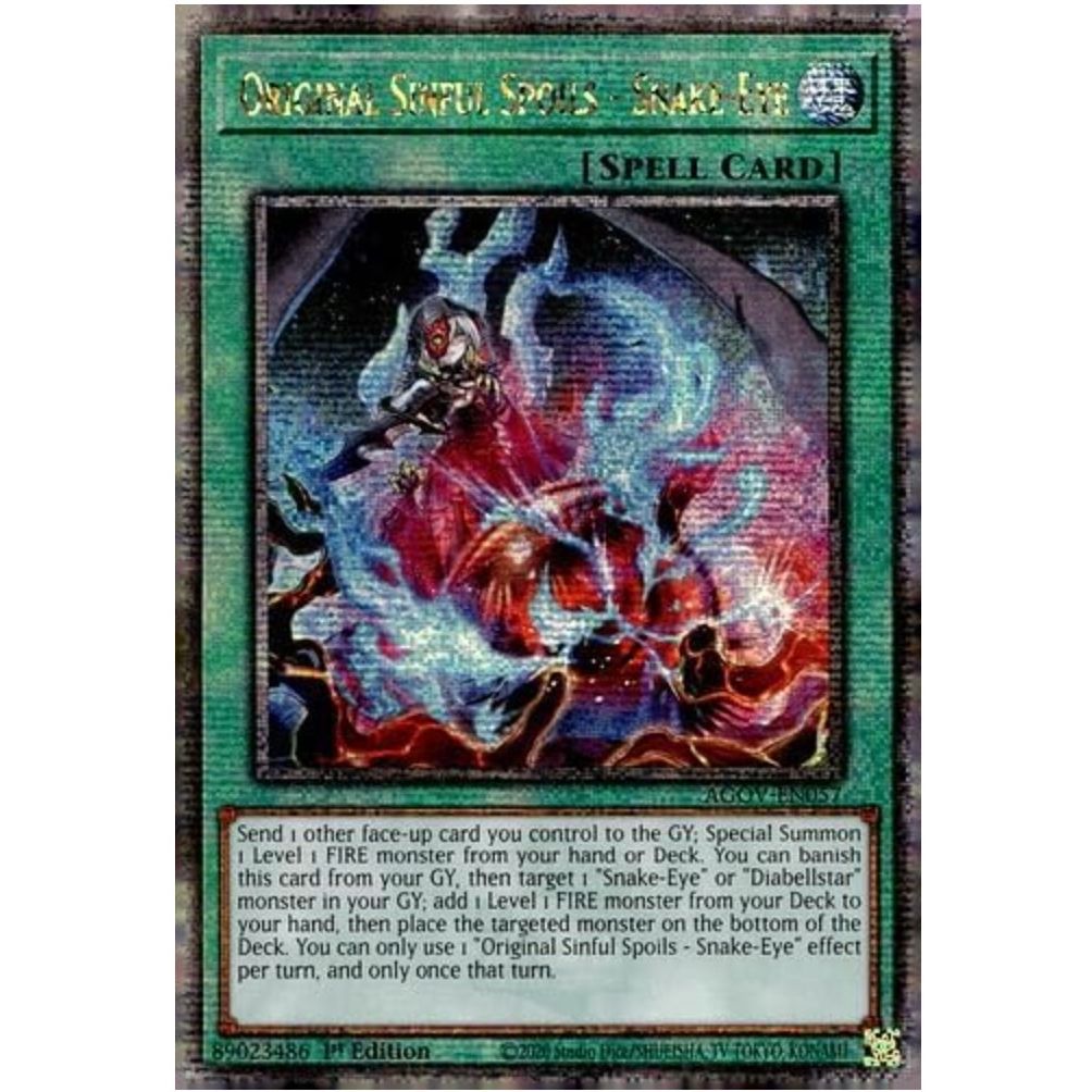 Image for Original Sinful Spoils - Snake-Eye (Quarter Century Secret Rare) (AGOV-EN057) (AGOV) - YuGiOh