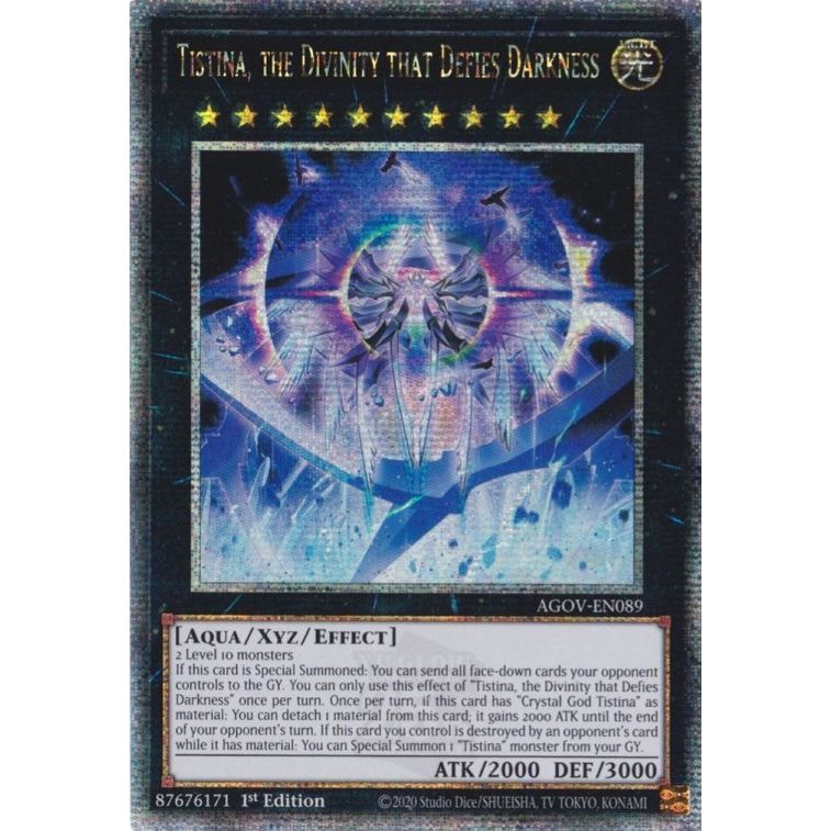 Image for Tistina, the Divinity that Defies Darkness (Quarter Century Secret Rare) (AGOV-EN089) (AGOV) - YuGiOh
