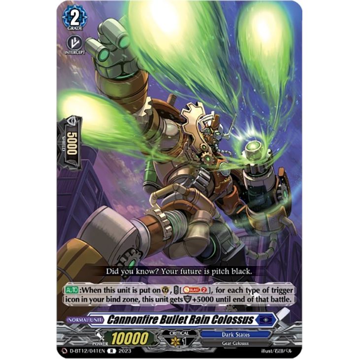Image for Cannonfire Bullet Rain Colossus (D-BT12/041EN) (D-BT12) - Cardfight Vanguard