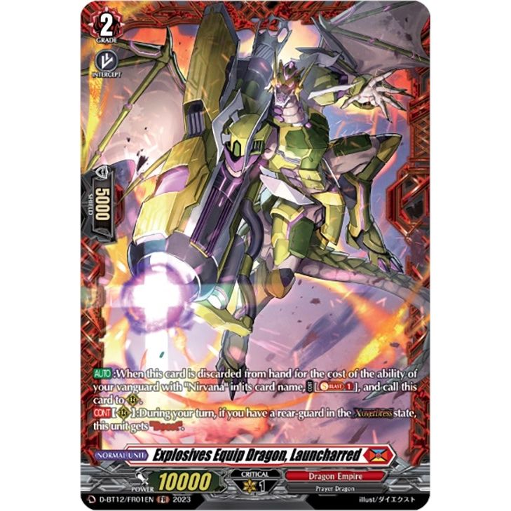 Image for Explosives Equip Dragon, Launcharred (FR) (D-BT12/FR01EN) (D-BT12) - Cardfight Vanguard