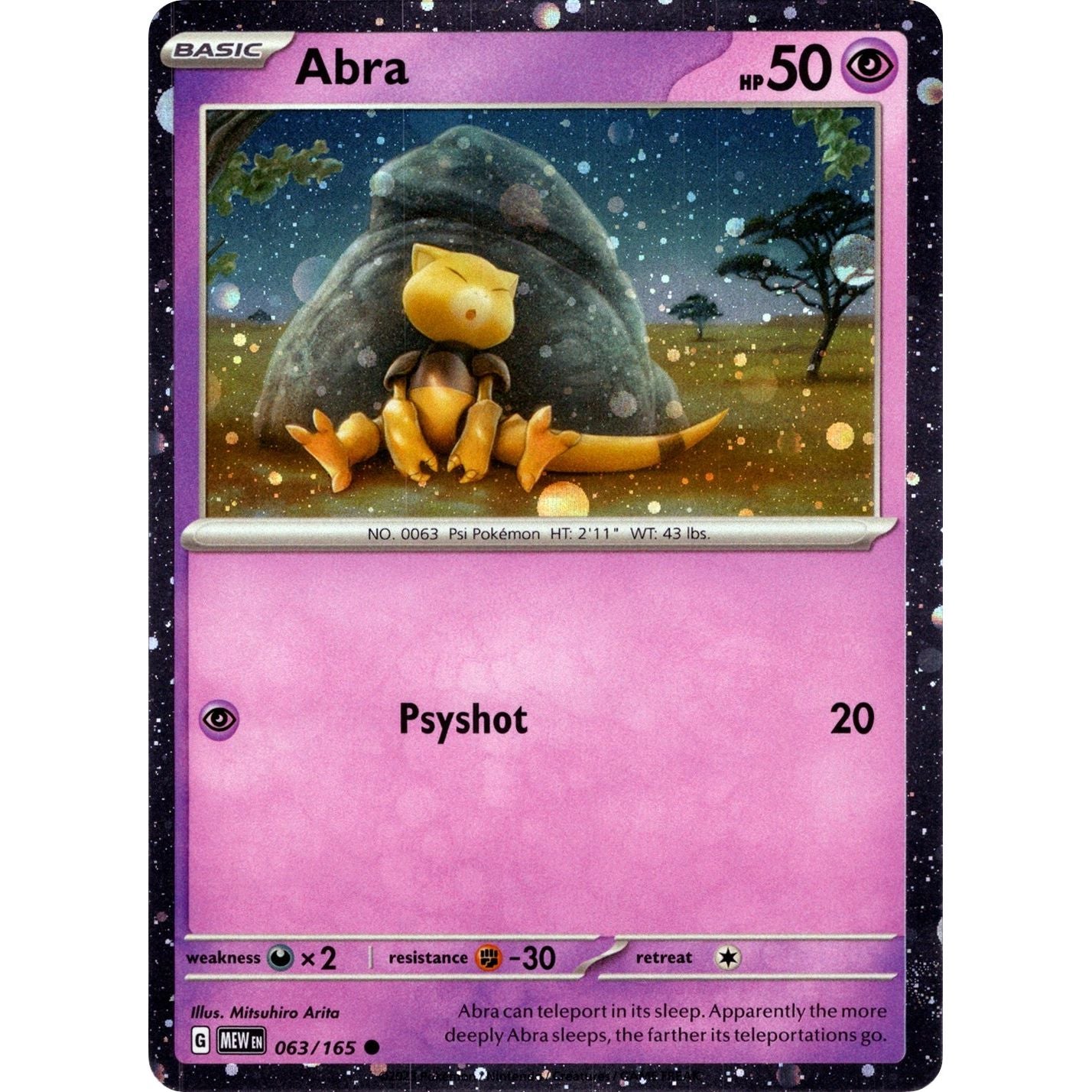 Image for Abra - 063/165 (Cosmos Holo) (063/165) (MCAP) - Pokemon