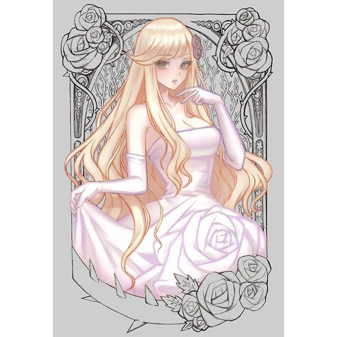 Image for Metal White Rose Maiden Field Center Token - Collectible Storage