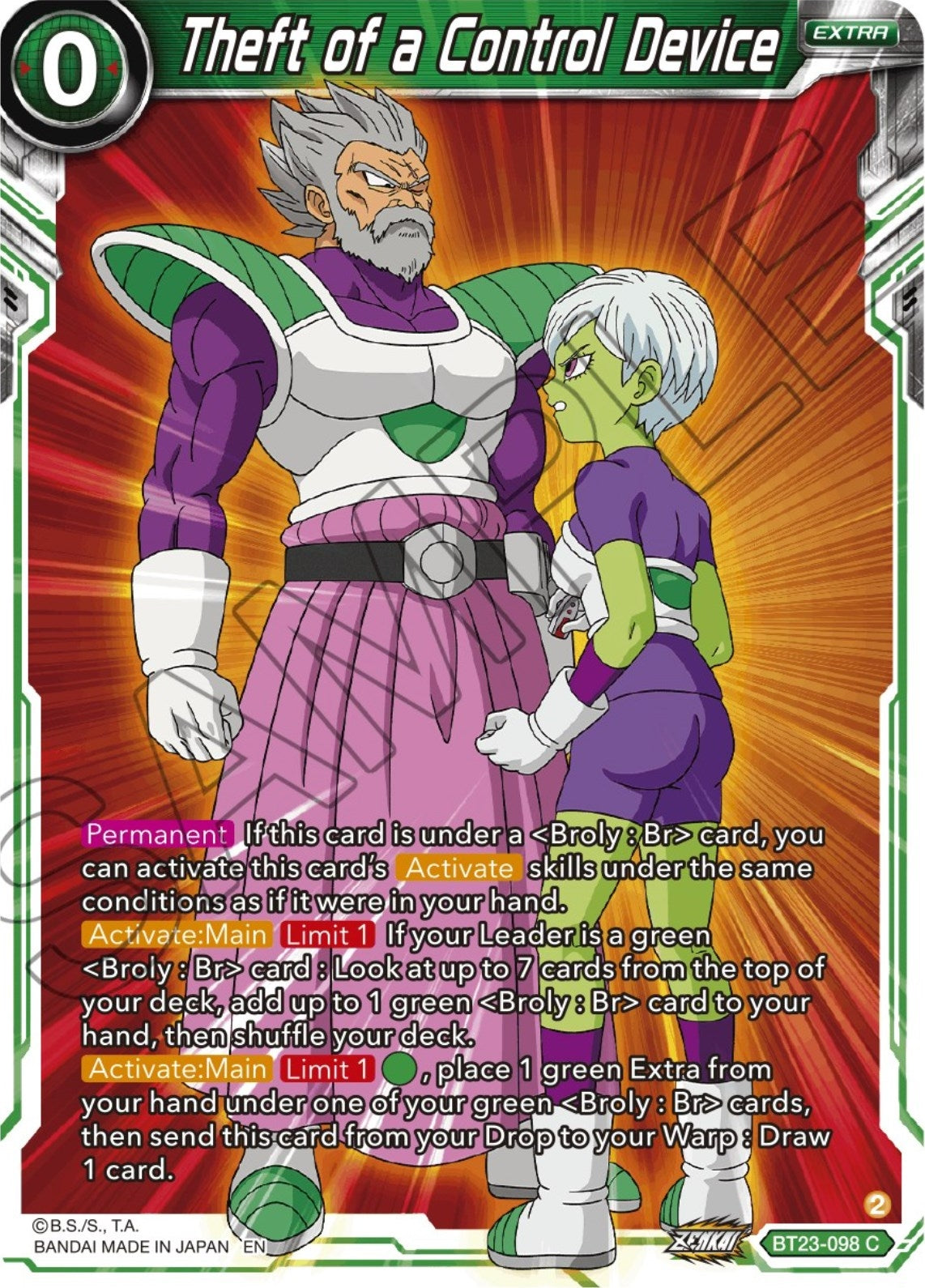 Image for Theft of a Control Device (BT23-098) (BT23) - Dragon Ball Super: Masters