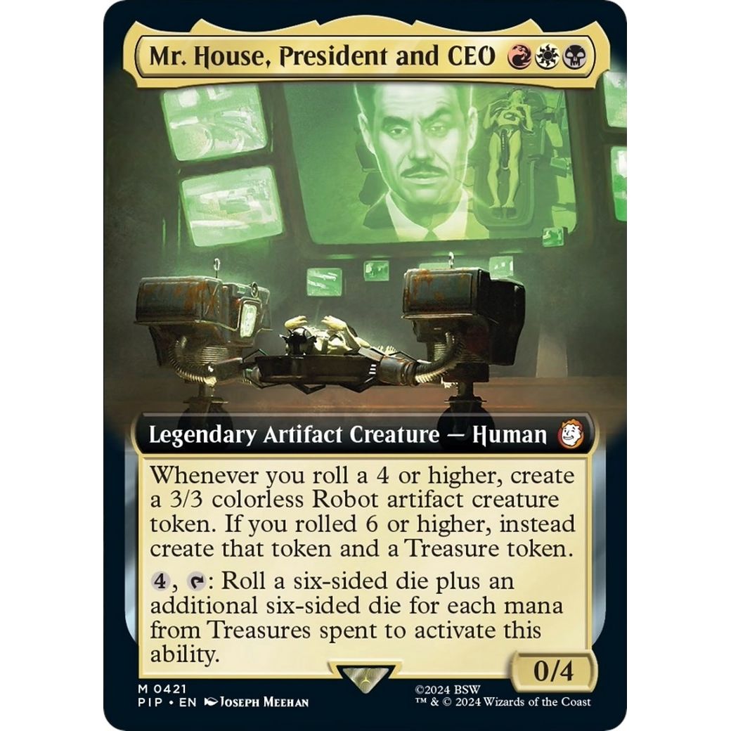 Image for Mr. House, President and CEO (Extended Art) (421) (PIP) - Magic: The Gathering
