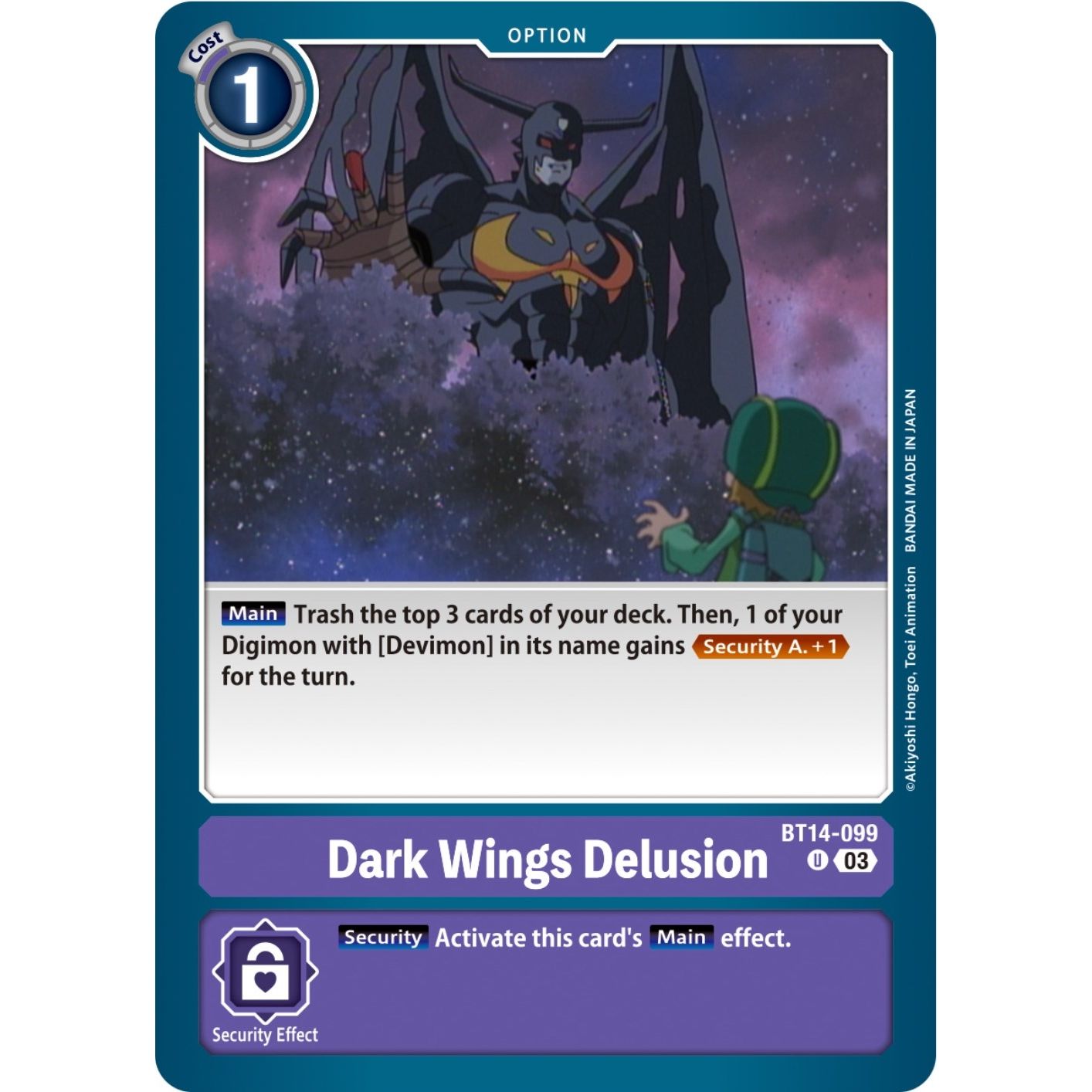 Image for Dark Wings Delusion (BT14-099 U) (BT14) - Digimon Card Game