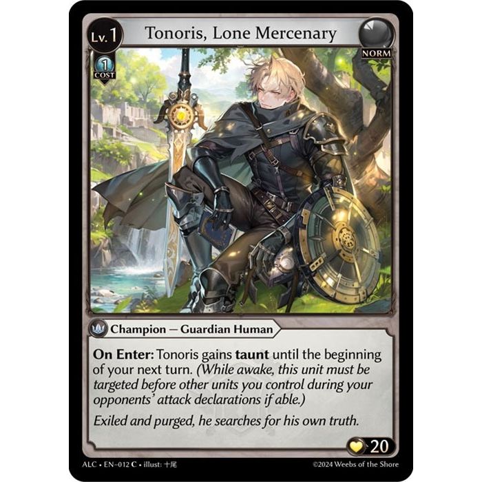 Image for Tonoris, Lone Mercenary (012) (ALC) - Grand Archive TCG