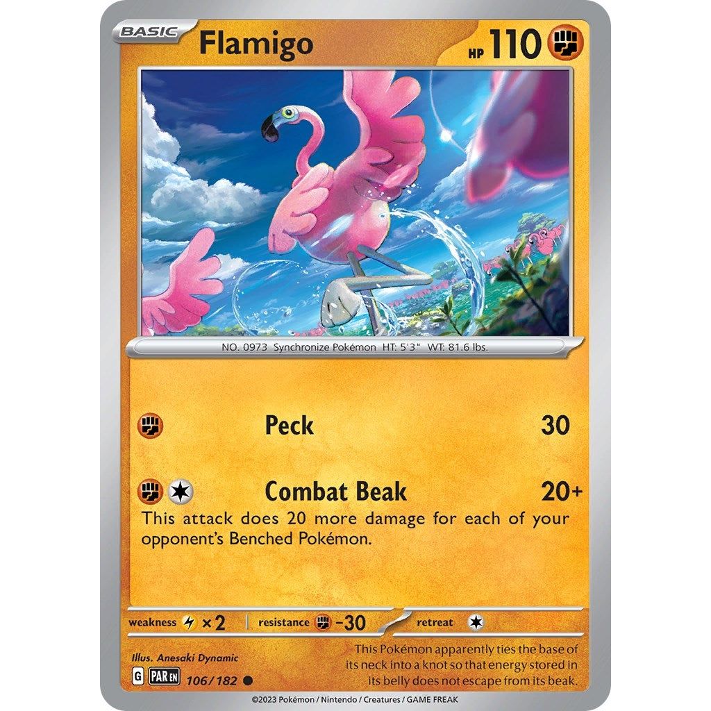 Image for Flamigo (106/182) (PAR) - Pokemon