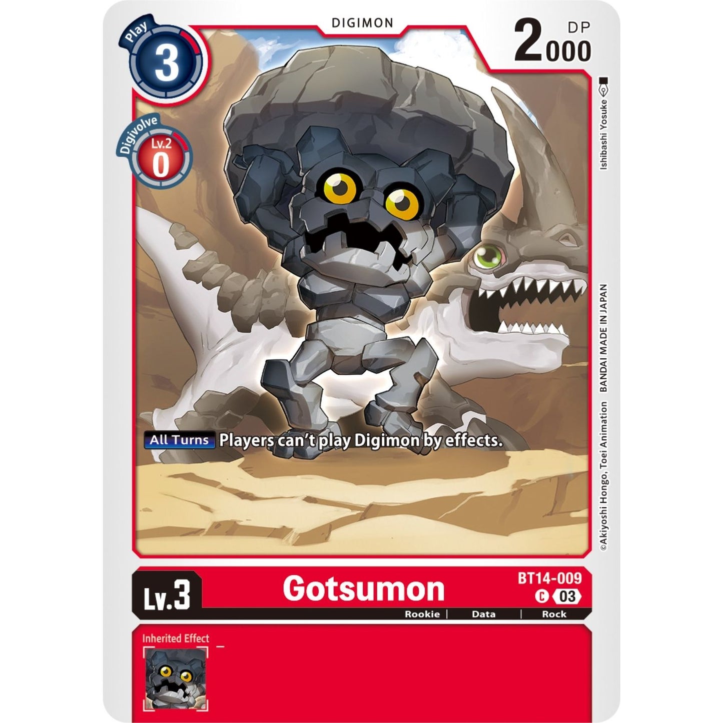 Image for Gotsumon (BT14-009 C) (BT14) - Digimon Card Game