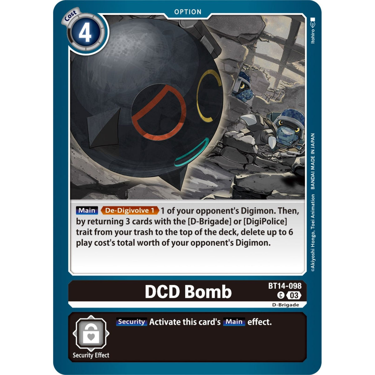 Image for DCD Bomb (BT14-098 C) (BT14) - Digimon Card Game