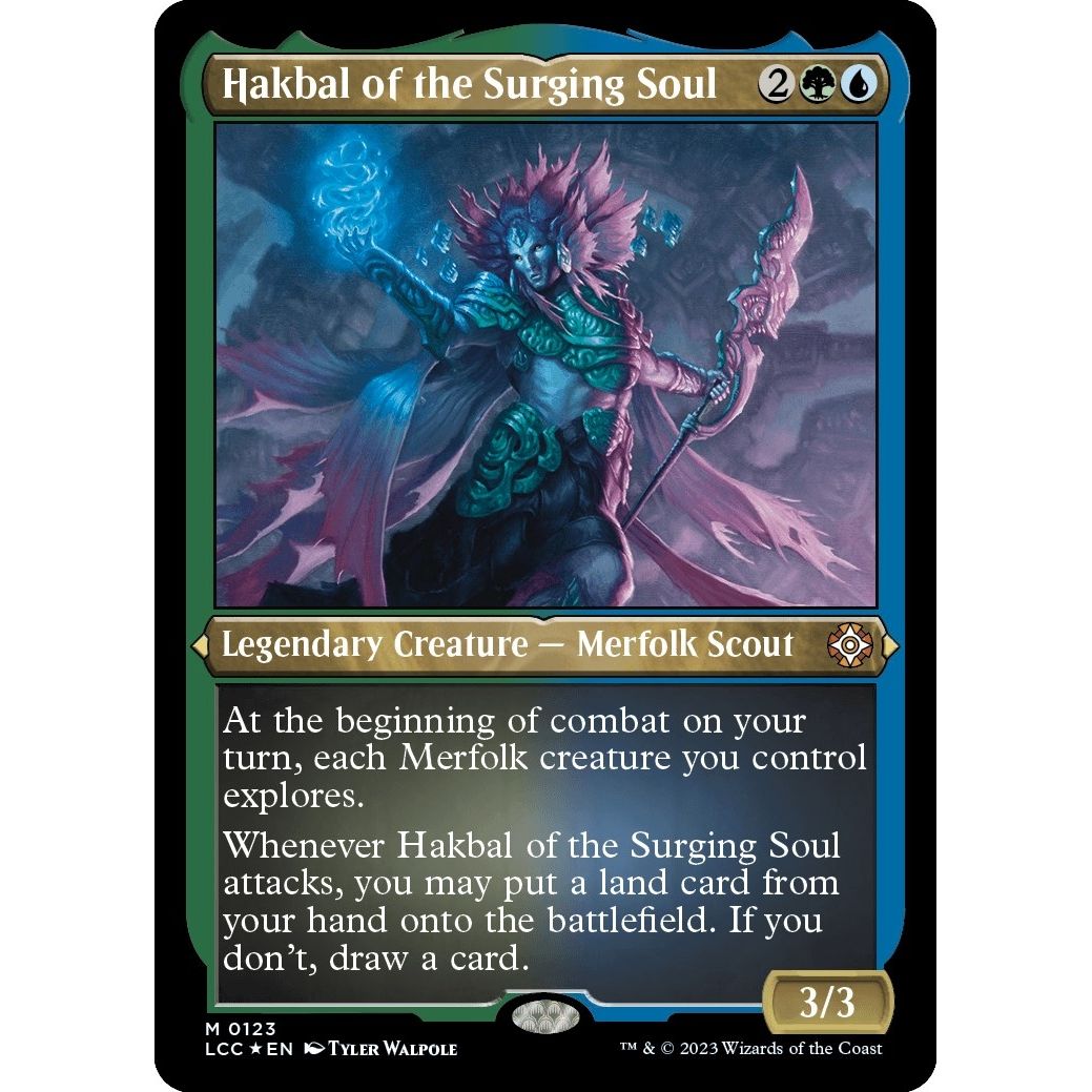 Image for Hakbal of the Surging Soul (Display Commander) - Thick Stock (123) (LCC) - Magic: The Gathering