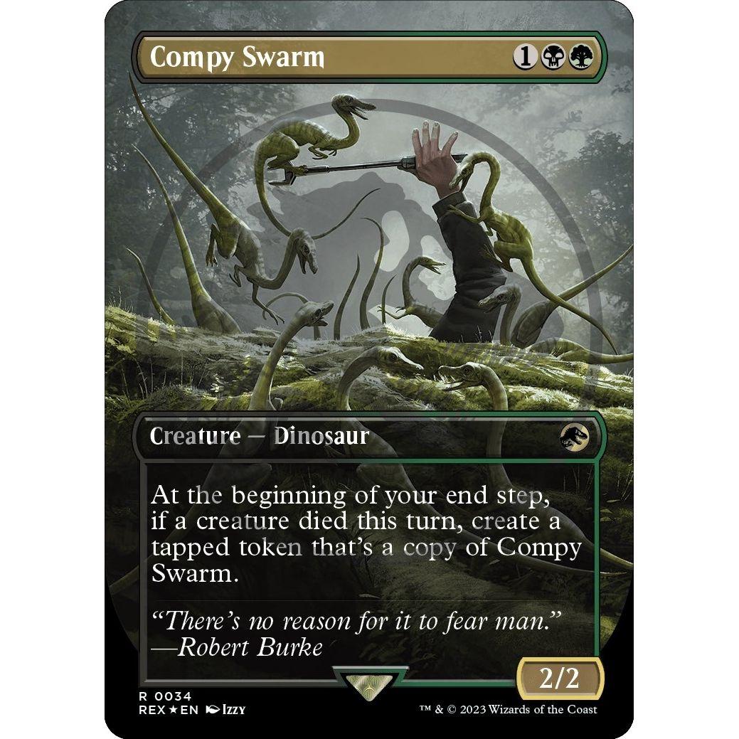 Image for Compy Swarm (Borderless) (Emblem) (34) (REX) - Magic: The Gathering