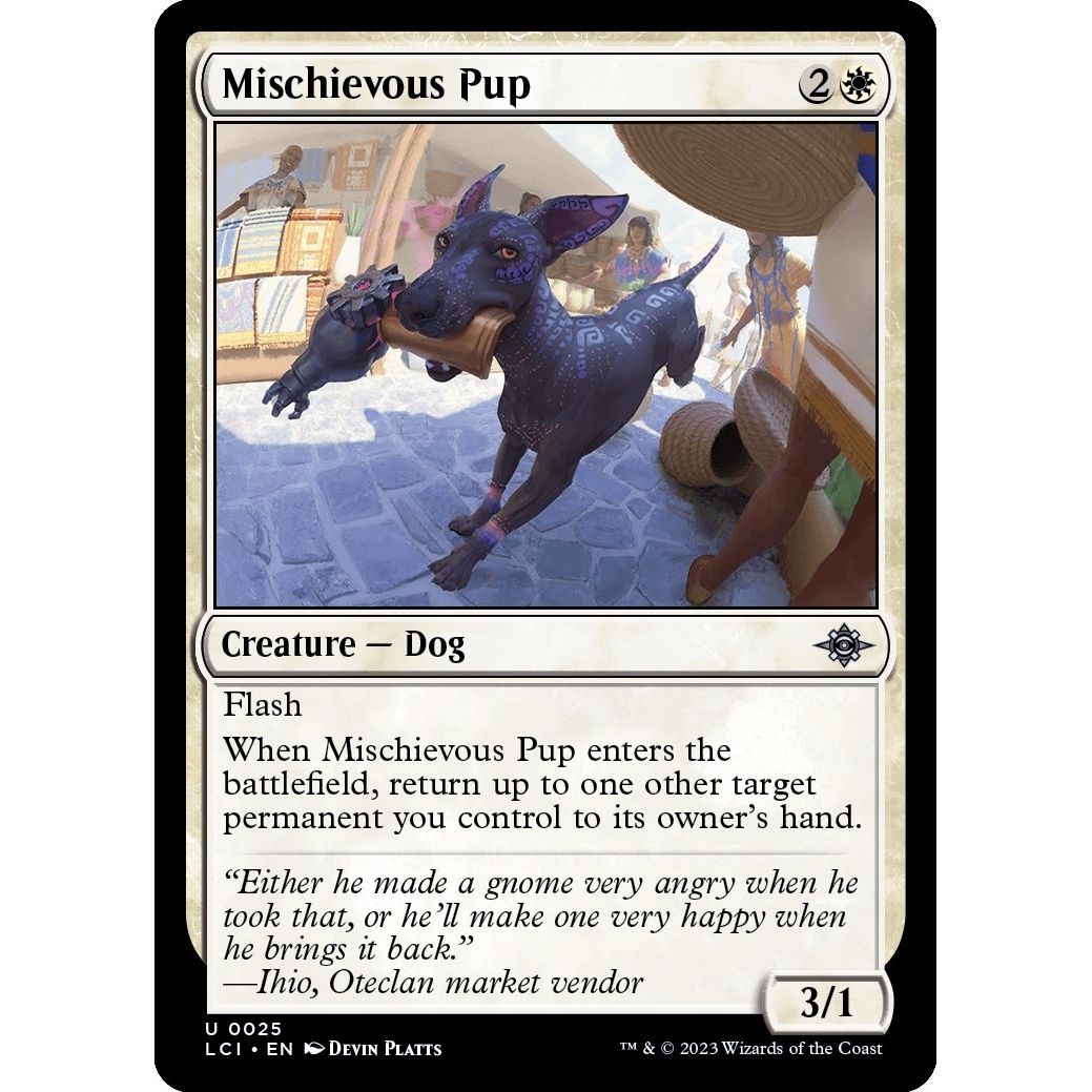Image for Mischievous Pup (25) (LCI) - Magic: The Gathering