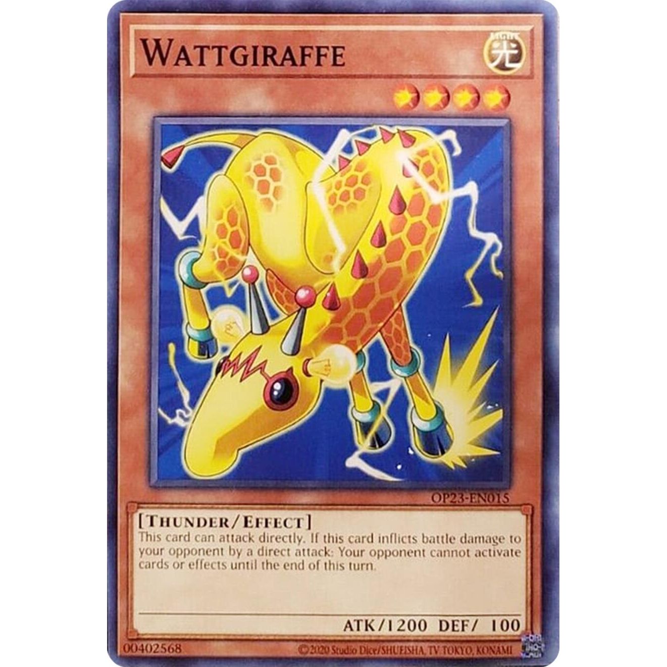 Image for Wattgiraffe (OP23-EN015) (OP23) - YuGiOh