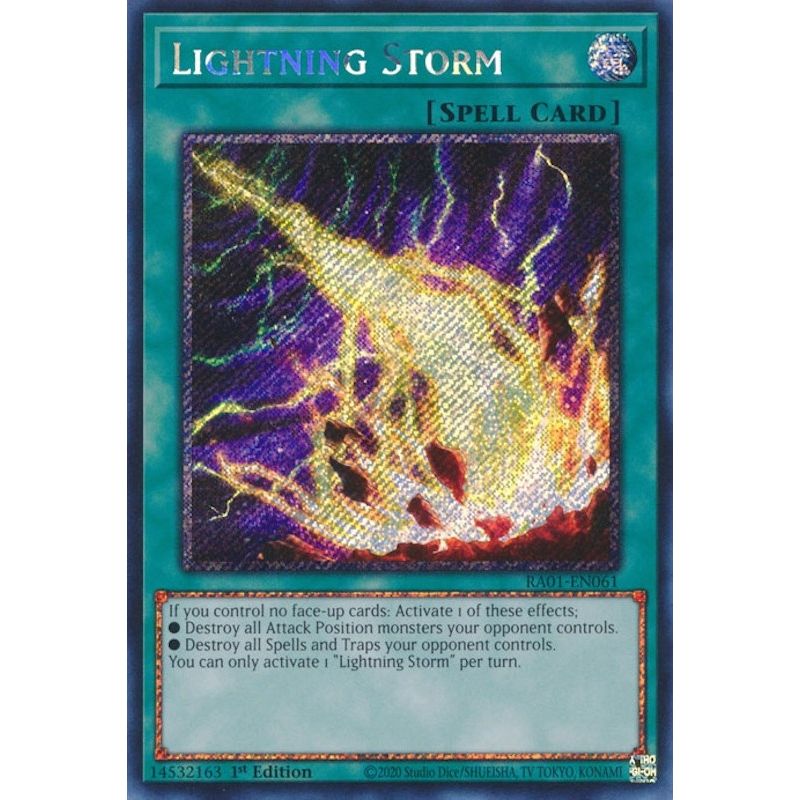 Image for Lightning Storm (Platinum Secret Rare) (RA01-EN061) (RA01) - YuGiOh