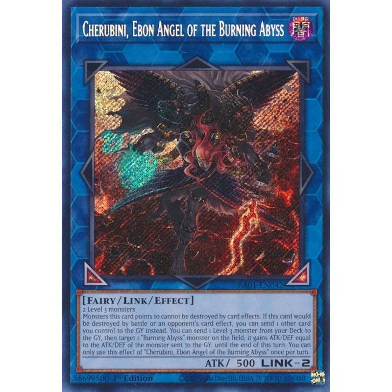 Image for Cherubini, Ebon Angel of the Burning Abyss (Secret Rare) (RA01-EN042) (RA01) - YuGiOh