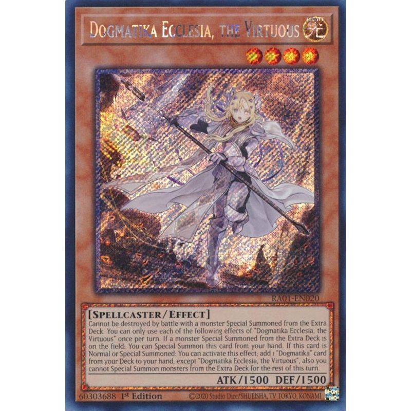 Image for Dogmatika Ecclesia, the Virtuous (Platinum Secret Rare) (RA01-EN020) (RA01) - YuGiOh