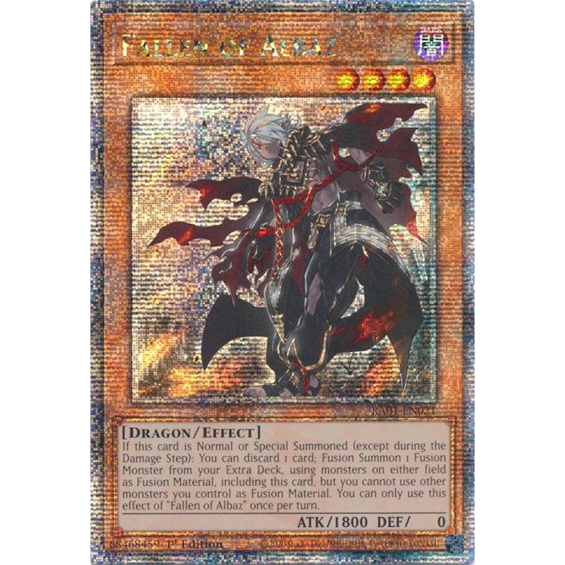 Image for Fallen of Albaz (Quarter Century Secret Rare) (RA01-EN021) (RA01) - YuGiOh