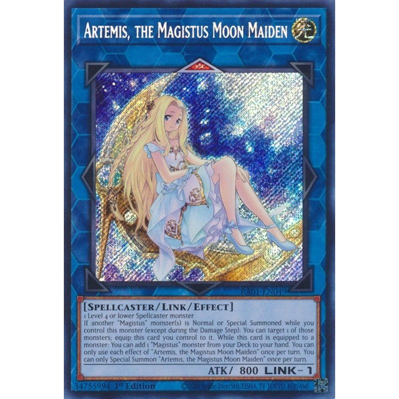 Image for Artemis, the Magistus Moon Maiden (Secret Rare) (RA01-EN049) (RA01) - YuGiOh