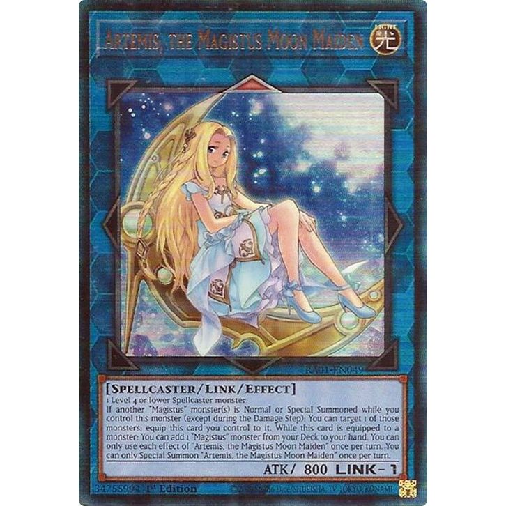 Image for Artemis, the Magistus Moon Maiden (PUR) (RA01-EN049) (RA01) - YuGiOh