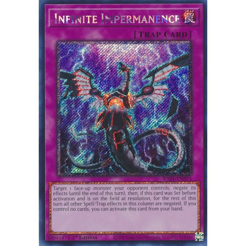 Image for Infinite Impermanence (Platinum Secret Rare) (RA01-EN075) (RA01) - YuGiOh