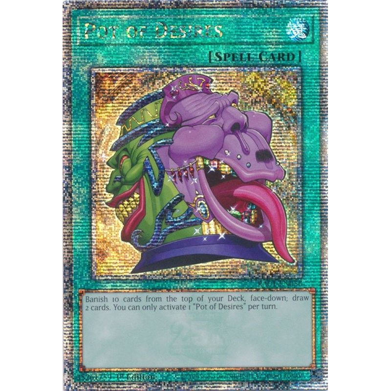 Image for Pot of Desires (Quarter Century Secret Rare) (RA01-EN056) (RA01) - YuGiOh