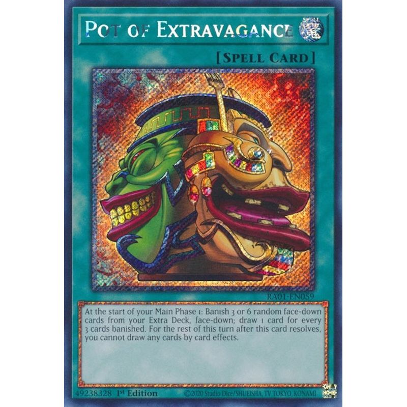 Image for Pot of Extravagance (Platinum Secret Rare) (RA01-EN059) (RA01) - YuGiOh