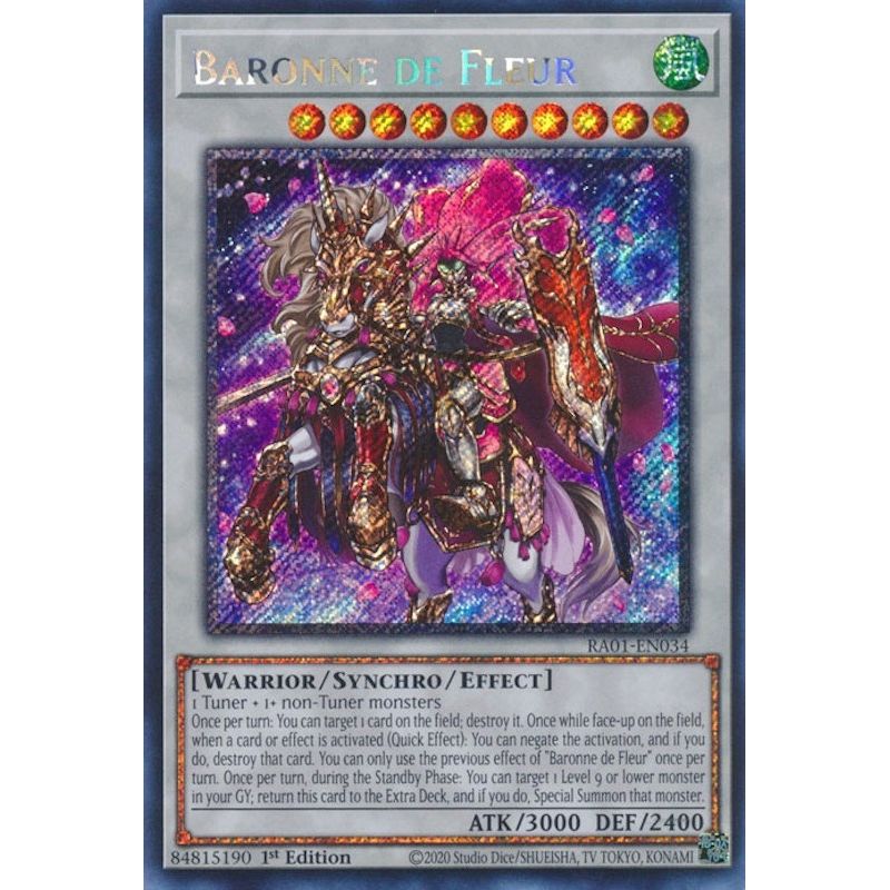 Image for Baronne de Fleur (Platinum Secret Rare) (RA01-EN034) (RA01) - YuGiOh