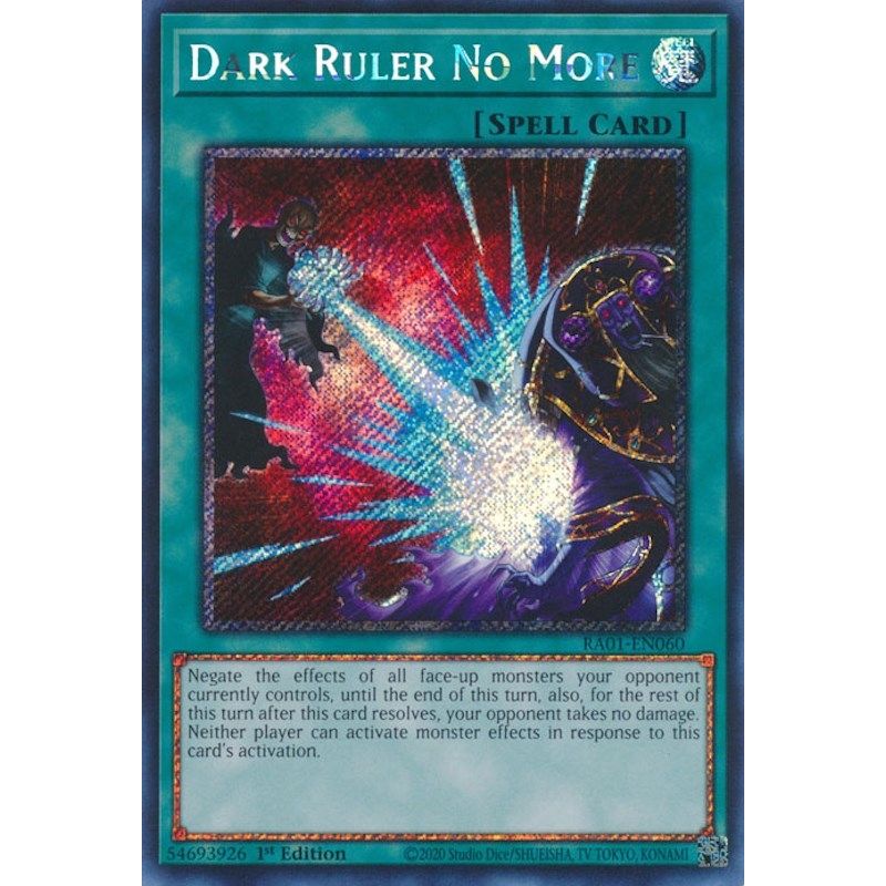 Image for Dark Ruler No More (Platinum Secret Rare) (RA01-EN060) (RA01) - YuGiOh