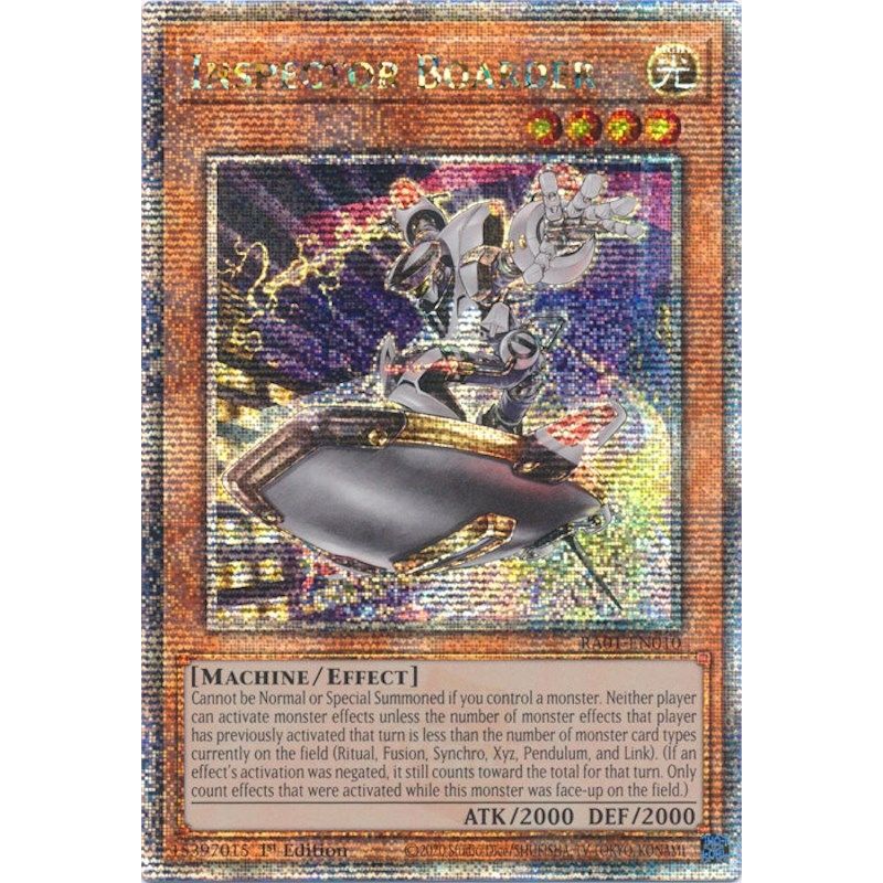 Image for Inspector Boarder (Quarter Century Secret Rare) (RA01-EN010) (RA01) - YuGiOh