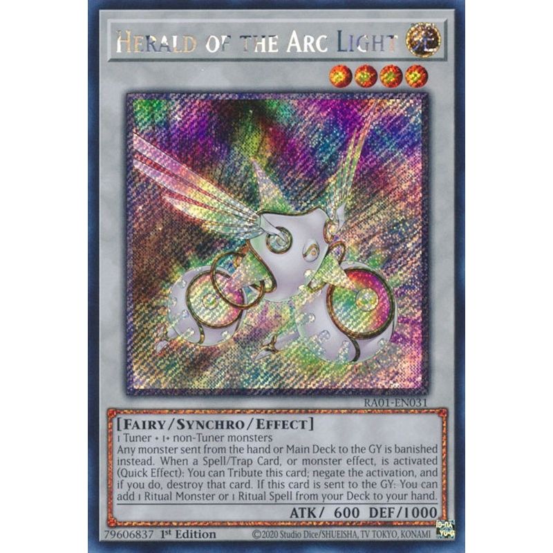 Image for Herald of the Arc Light (Platinum Secret Rare) (RA01-EN031) (RA01) - YuGiOh