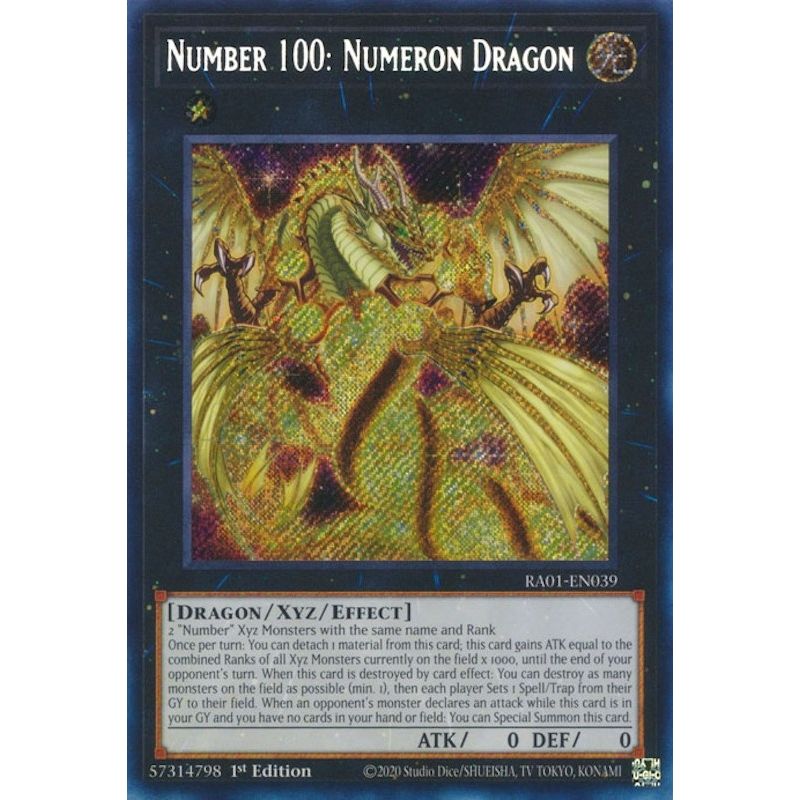 Image for Number 100: Numeron Dragon (Secret Rare) (RA01-EN039) (RA01) - YuGiOh