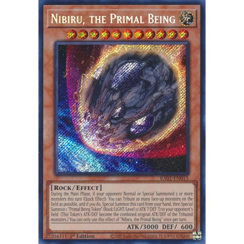 Image for Nibiru, the Primal Being (Secret Rare) (RA01-EN015) (RA01) - YuGiOh