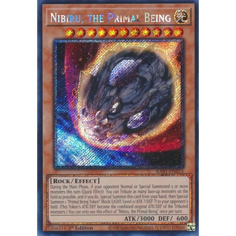 Image for Nibiru, the Primal Being (Platinum Secret Rare) (RA01-EN015) (RA01) - YuGiOh