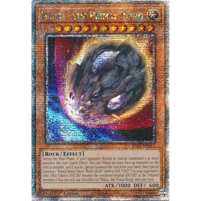 Image for Nibiru, the Primal Being (Quarter Century Secret Rare) (RA01-EN015) (RA01) - YuGiOh