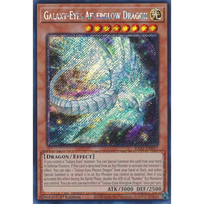 Image for Galaxy-Eyes Afterglow Dragon (Platinum Secret Rare) (RA01-EN017) (RA01) - YuGiOh