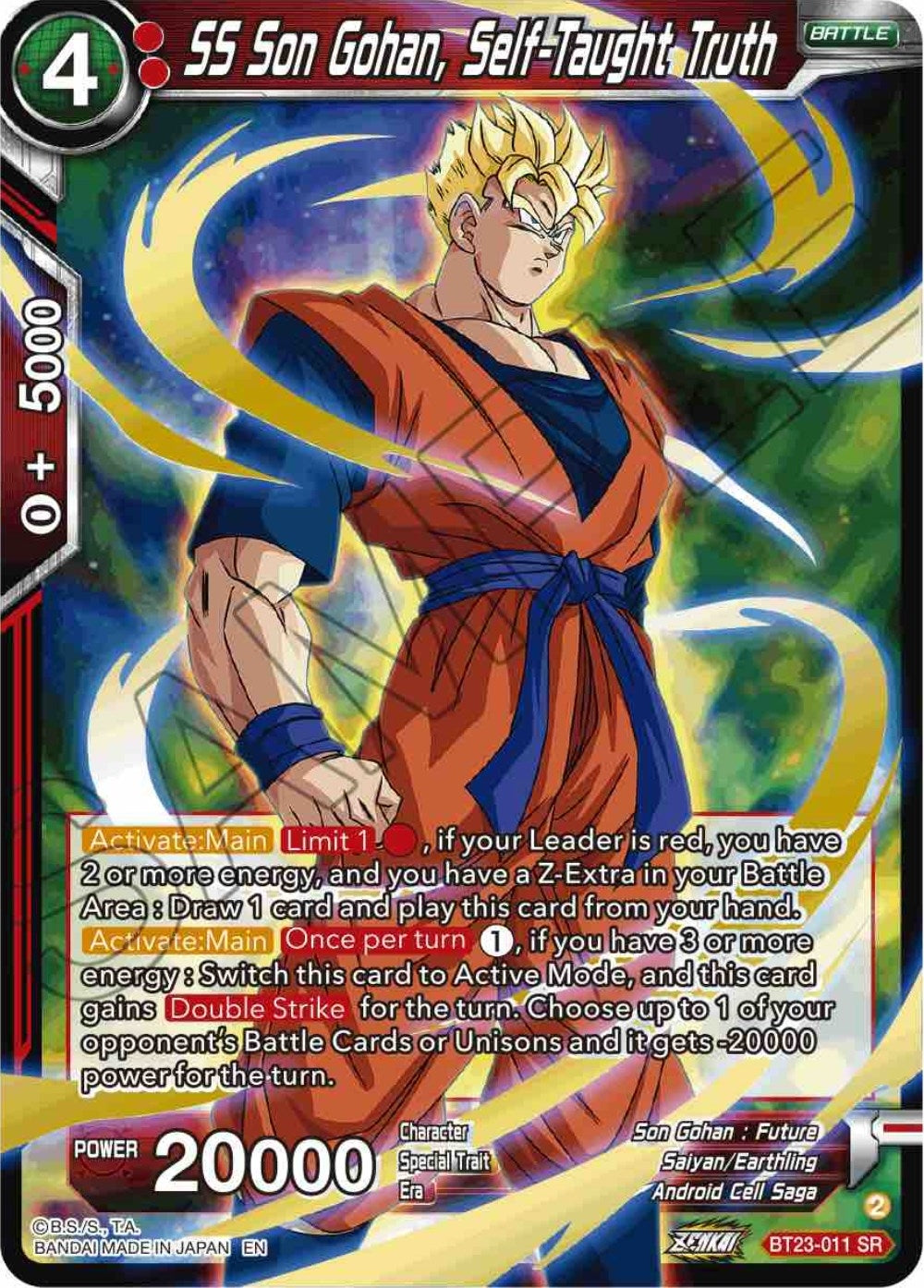 Image for SS Son Gohan, Self-Taught Truth (BT23-011) (BT23) - Dragon Ball Super: Masters