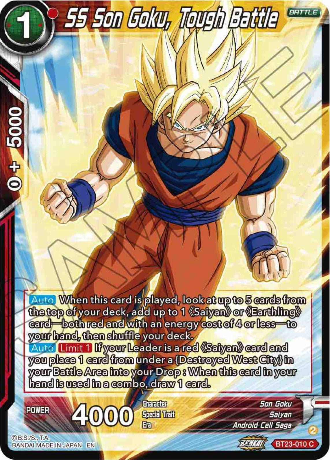 Image for SS Son Goku, Tough Battle (BT23-010) (BT23) - Dragon Ball Super: Masters