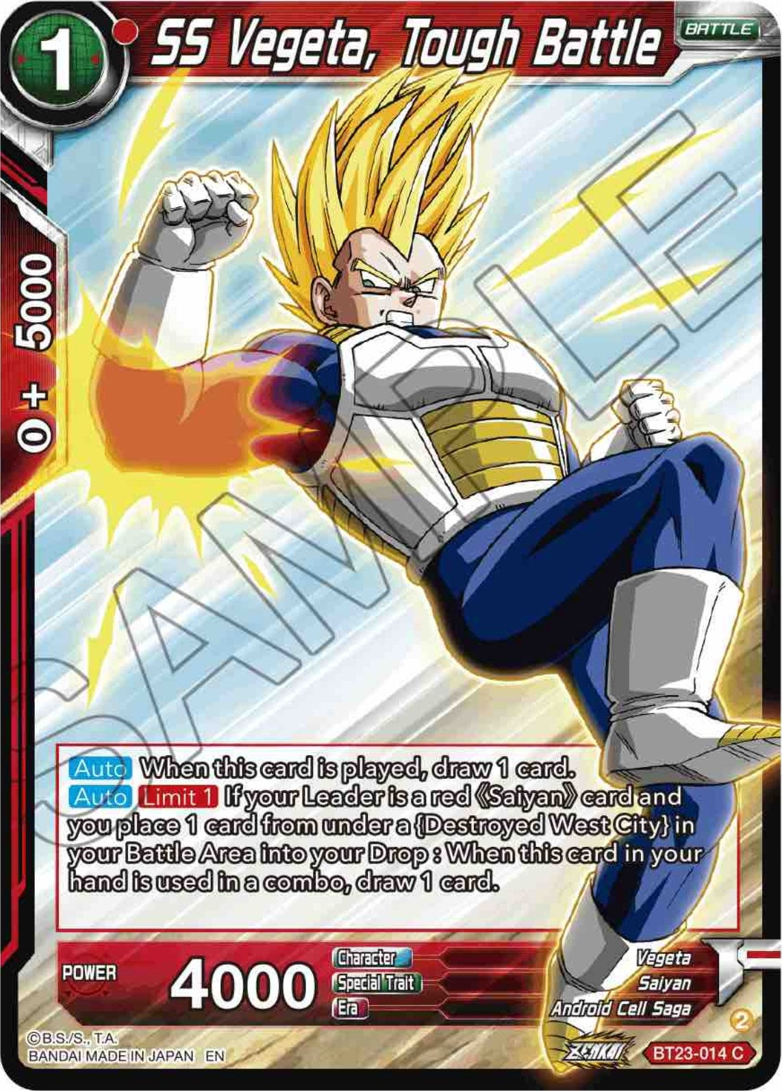 Image for SS Vegeta, Tough Battle (BT23-014) (BT23) - Dragon Ball Super: Masters
